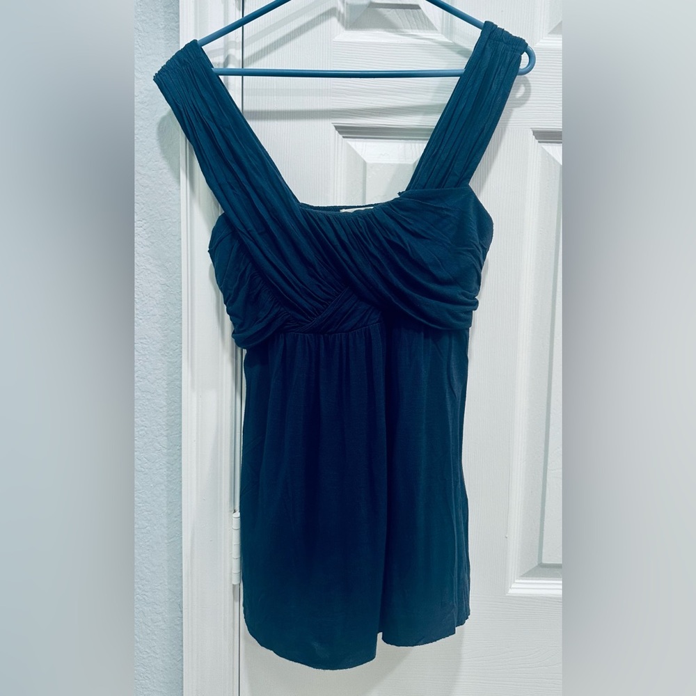Matty M, Blue Criss Cross tank top Medium